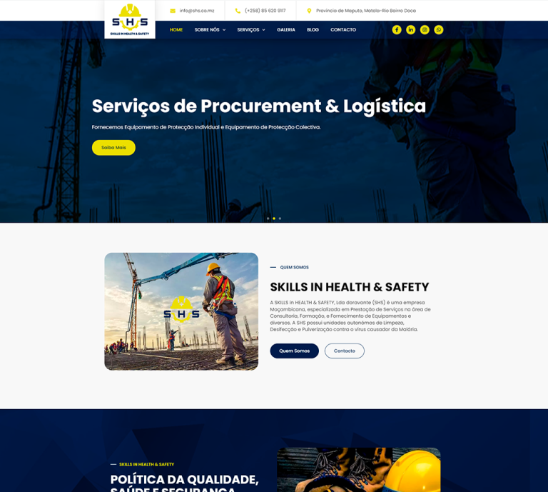 SHS – WEBSITE & COPYWRITE